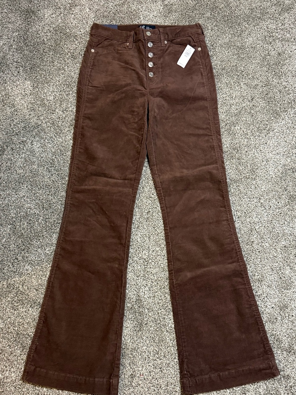 NWT Women’s High-Rise Brown Corduroy Flared Jeans